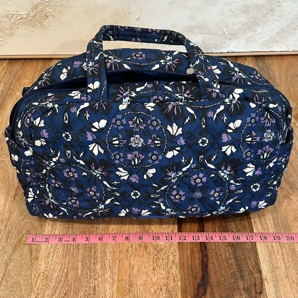 Vera Bradley Blue and Purple Bag with Floral Design